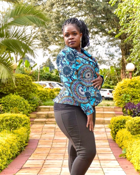 BOARDROOM PRINT BLAZER - Audrey