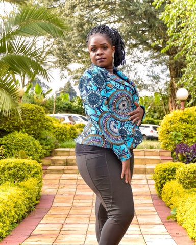 BOARDROOM PRINT BLAZER - Audrey