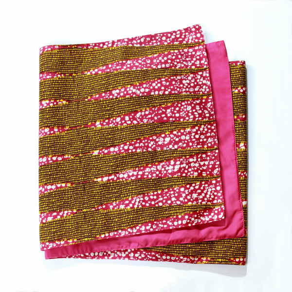 African Print Table Cloth - Grille Rose