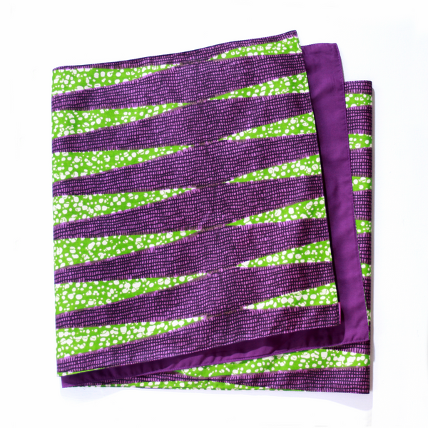 African-print Table Runner - Grille Verte