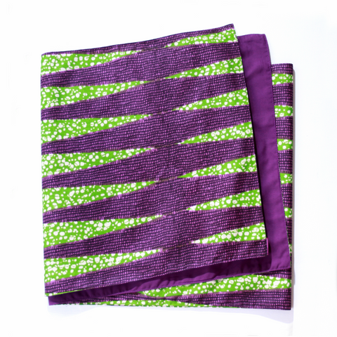 AFRICAN PRINTS TABLE RUNNER-Grille Verte