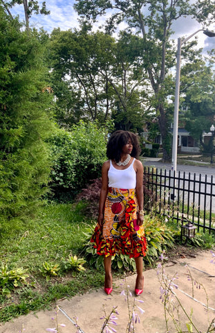 African Prints Elegant Wrap Skirt — Lily
