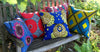 AFRICAN PRINTS REMOVABLE PILLOW COVER + INSERT 18x18"-Violet